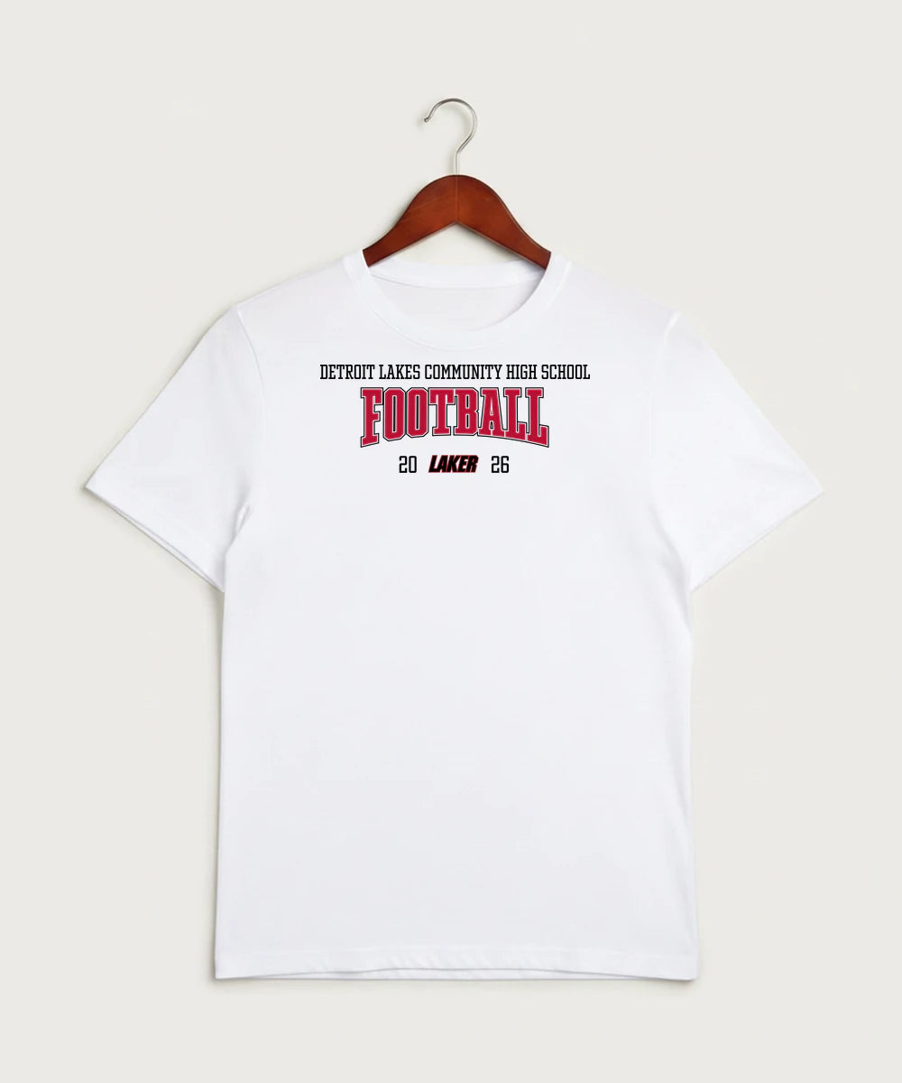 Detroit Lakes Community High School Football (Boys) - White Sport-Tek PosiCharge Competitor Tee. ST350