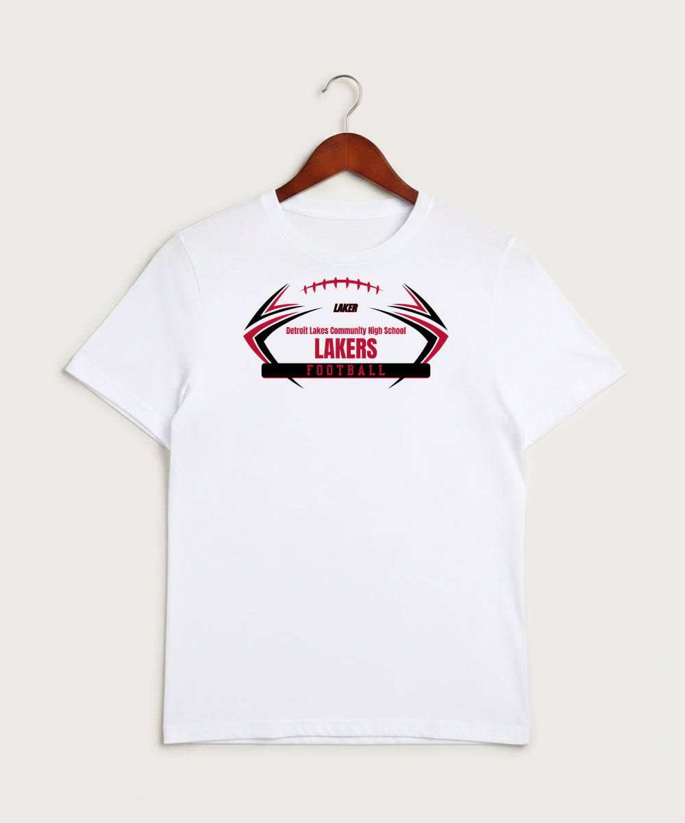 Detroit Lakes Community High School Football (Boys) - White Sport-Tek PosiCharge Competitor Tee. ST350