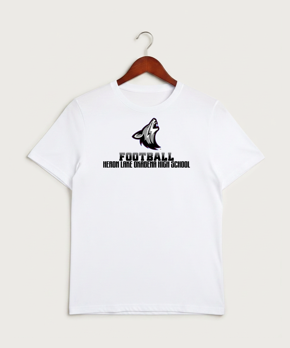 Heron Lake-Okabena High School Football (Boys) - White Sport-Tek PosiCharge Competitor Tee. ST350