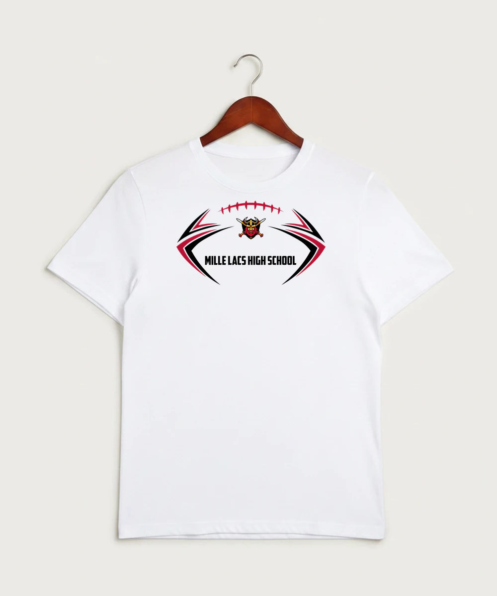 Mille Lacs High School Football (Boys) - White Sport-Tek PosiCharge Competitor Tee. ST350
