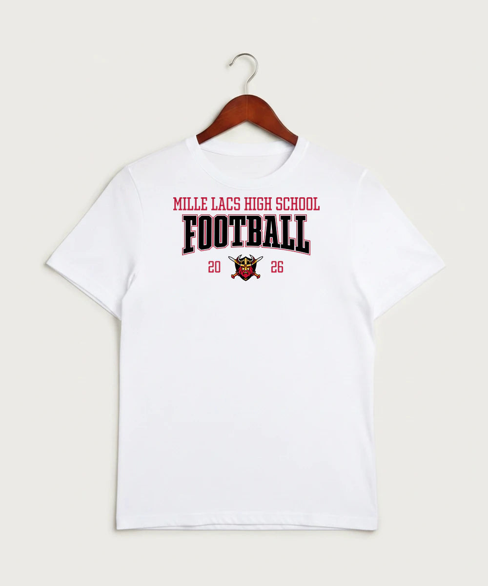 Mille Lacs High School Football (Boys) - White Sport-Tek PosiCharge Competitor Tee. ST350