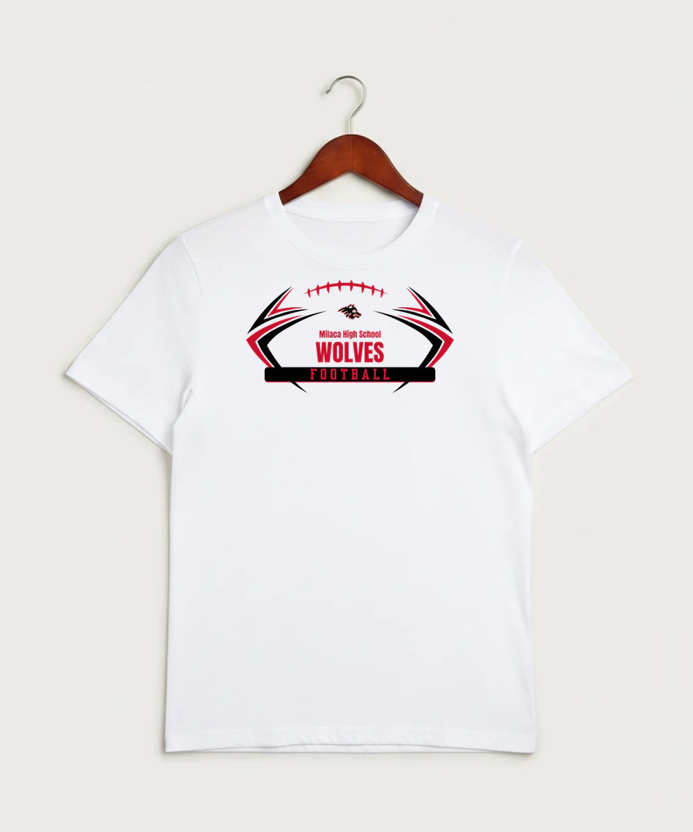 Milaca High School Football (Boys) - White Sport-Tek PosiCharge Competitor Tee. ST350