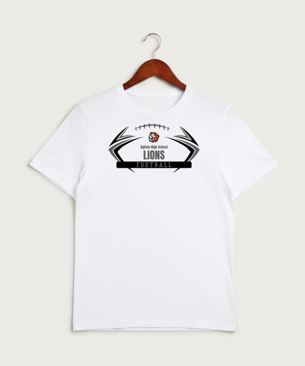 Ogilvie High School Football (Boys) - White Sport-Tek PosiCharge Competitor Tee. ST350