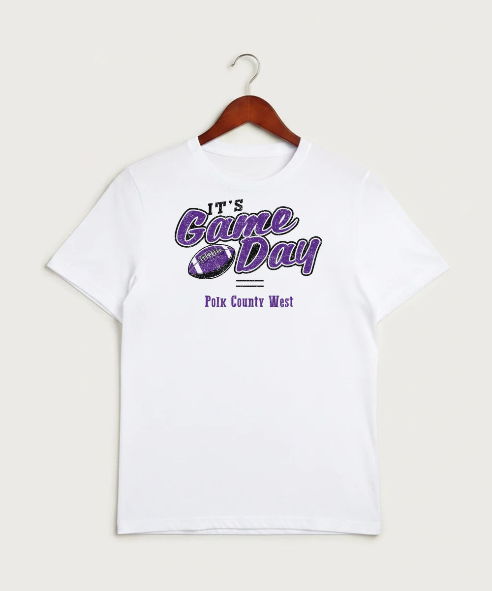 Polk County West Football (Boys) - White Sport-Tek PosiCharge Competitor Tee. ST350