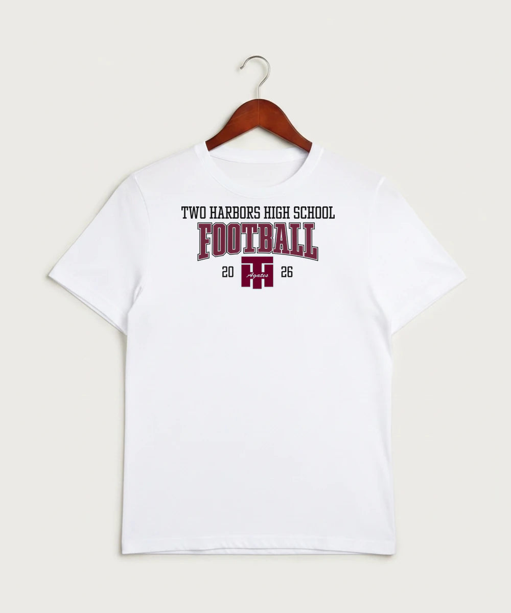 Two Harbors High School Football (Boys) - White Sport-Tek PosiCharge Competitor Tee. ST350
