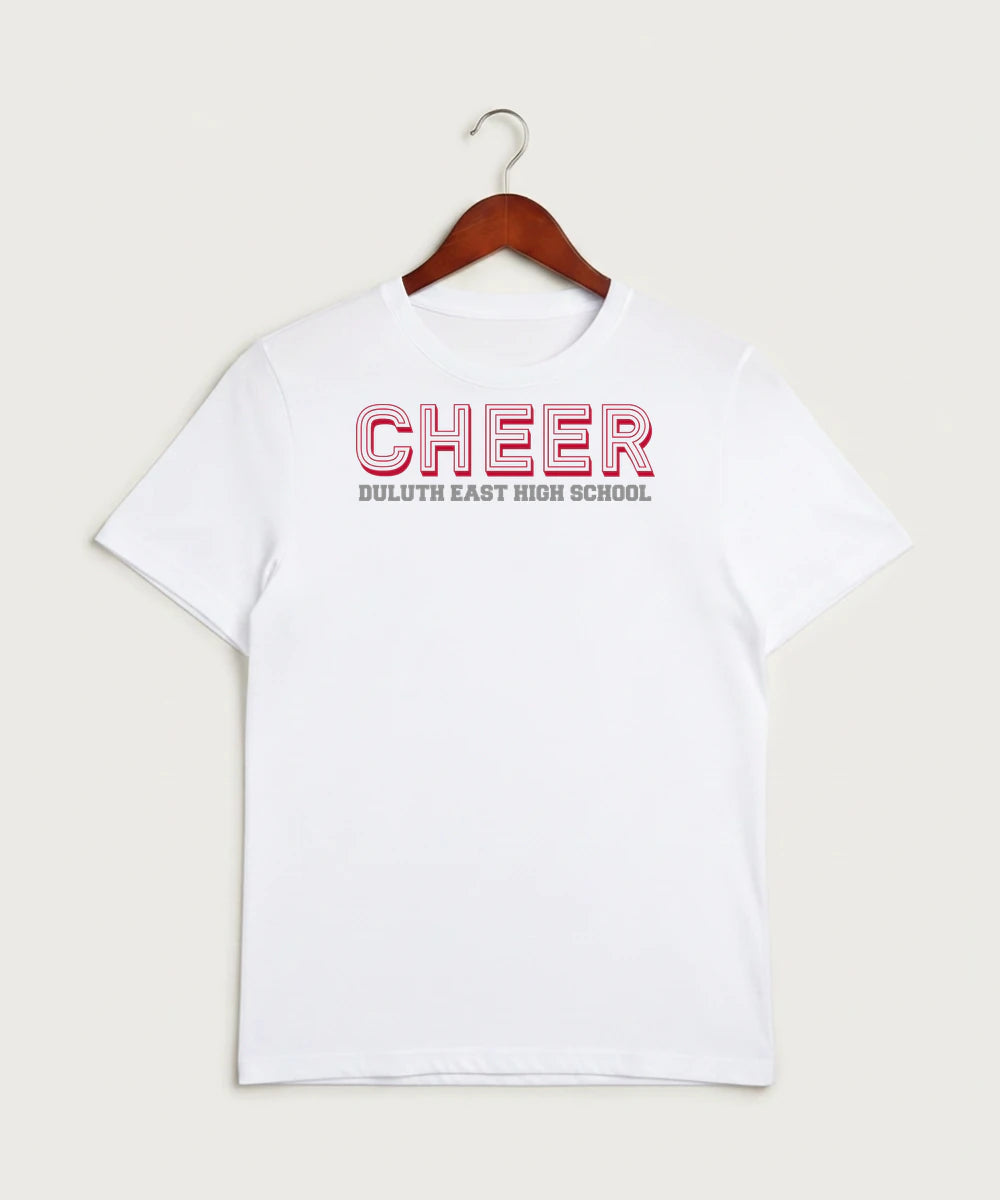 Duluth East High School Cheer (Coed) - White Sport-Tek PosiCharge Competitor Tee. ST350