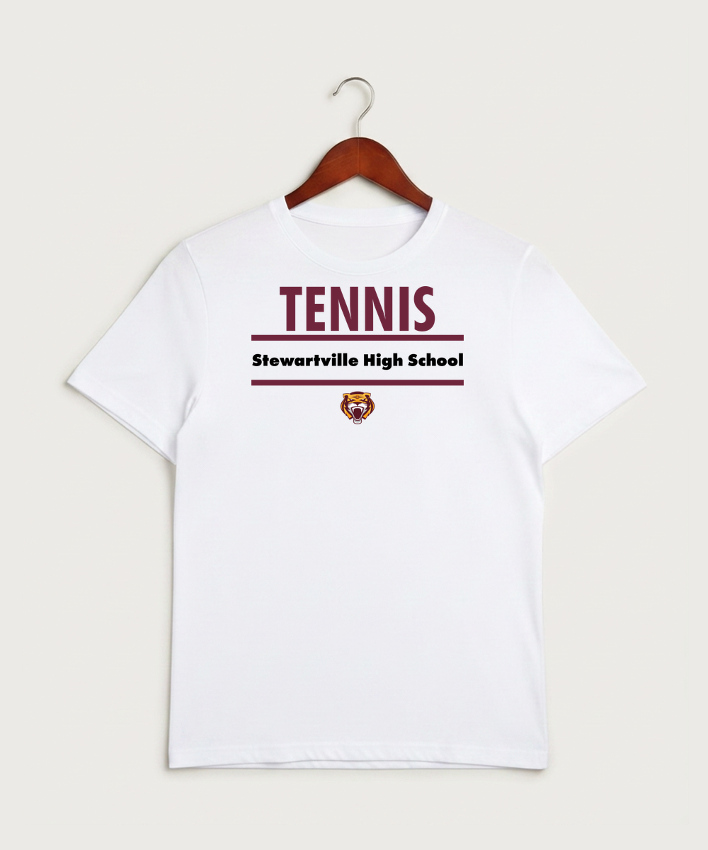 Stewartville High School Tennis (Coed) - White Sport-Tek PosiCharge Competitor Tee. ST350