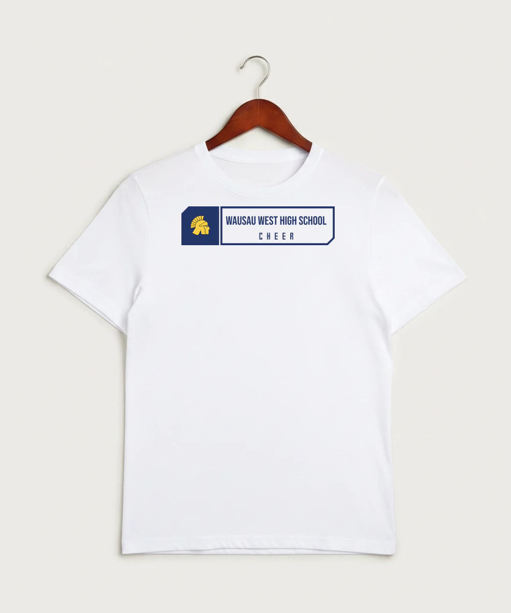Wausau West High School Cheer - White Sport-Tek PosiCharge Competitor Tee. ST350
