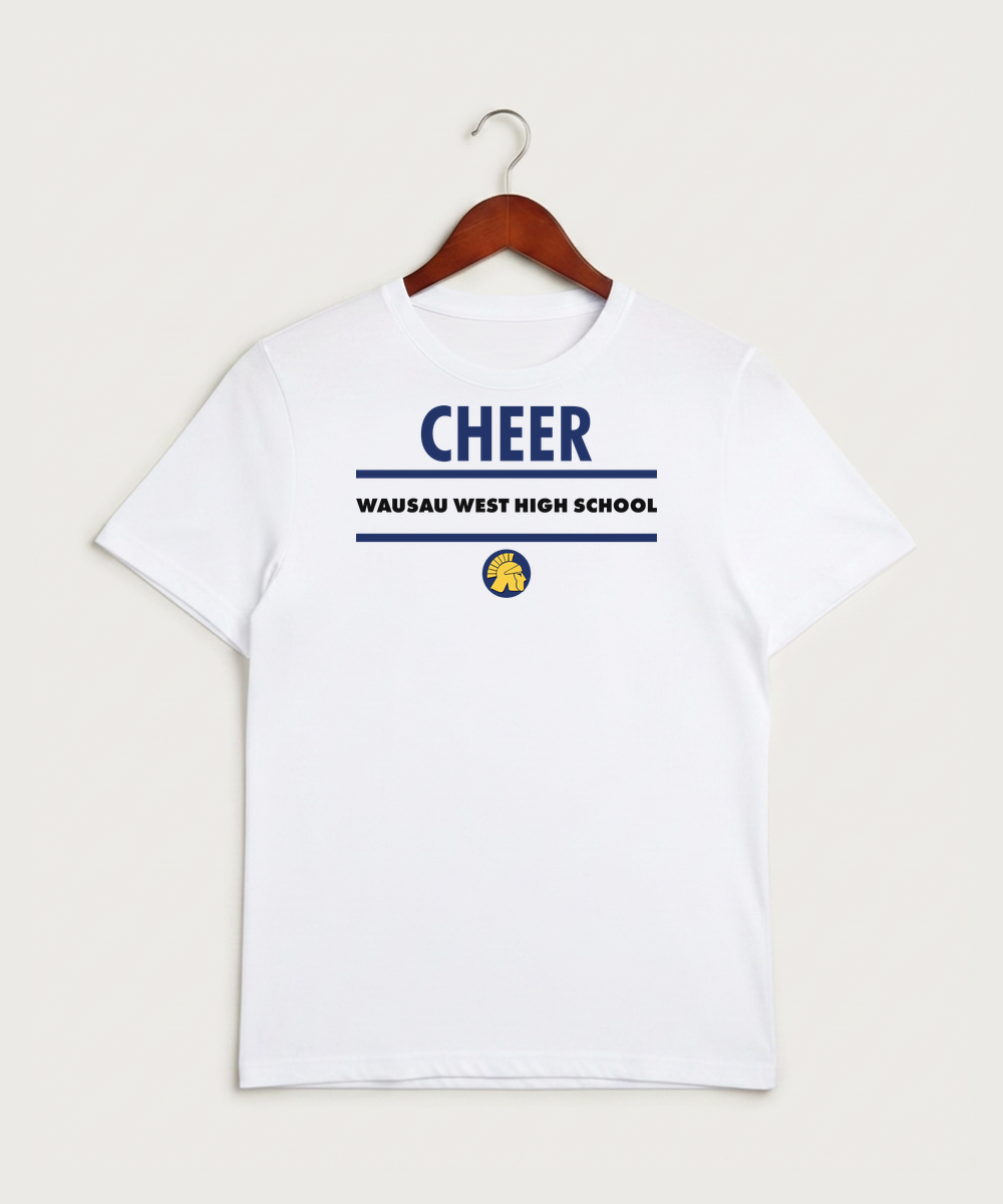 Wausau West High School Cheer - White Sport-Tek PosiCharge Competitor Tee. ST350
