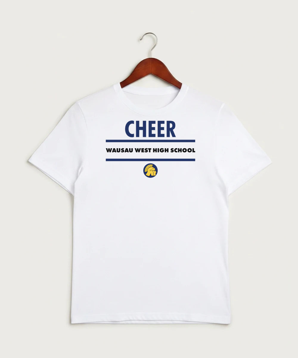Wausau West High School Cheer - White Sport-Tek PosiCharge Competitor Tee. ST350