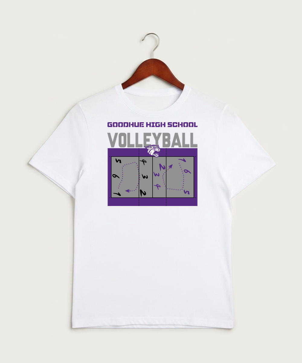 Goodhue High School Volleyball (Girls) - White Sport-Tek PosiCharge Competitor Tee. ST350