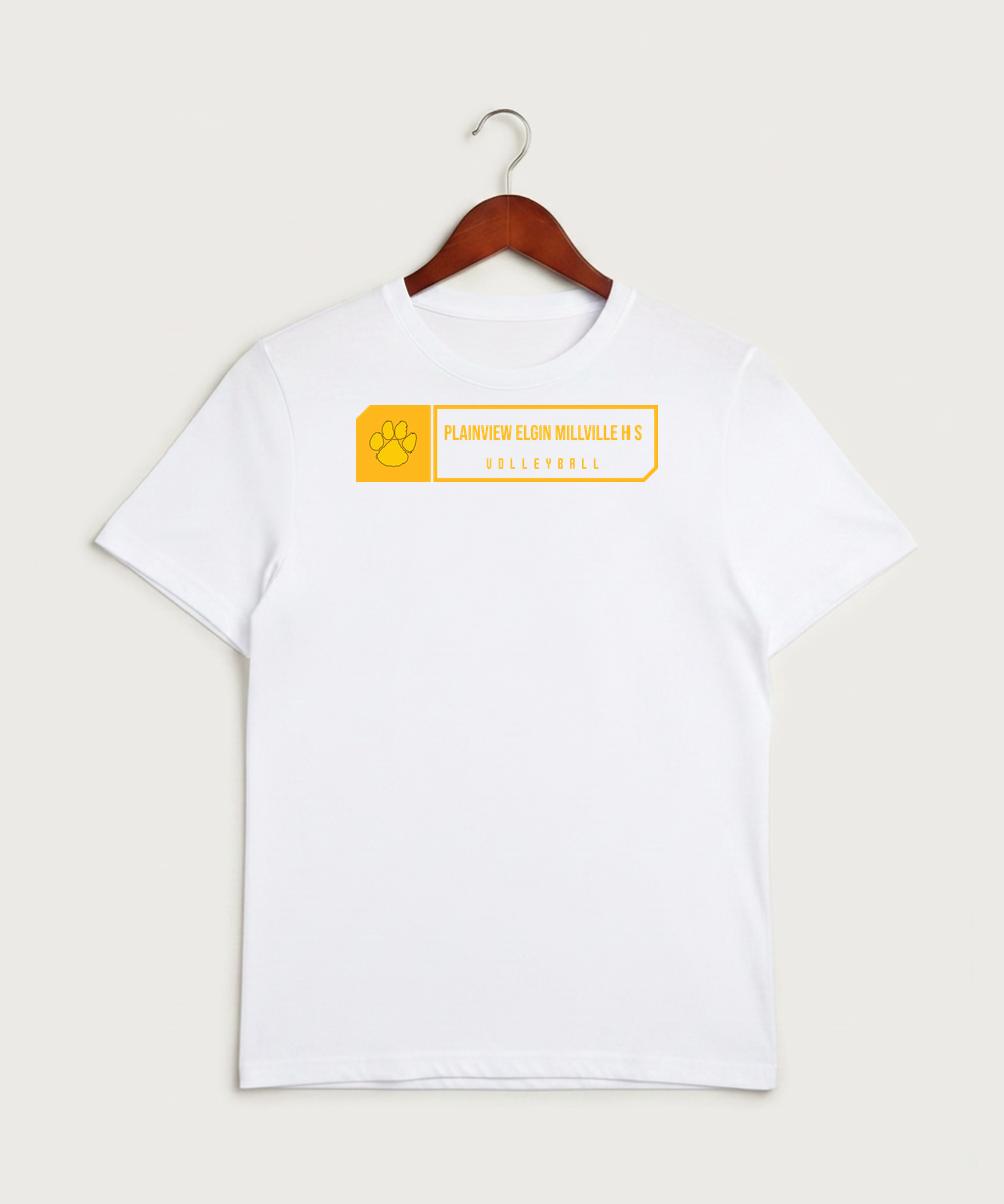 Plainview Elgin Millville H S Volleyball (Girls) - White Sport-Tek PosiCharge Competitor Tee. ST350