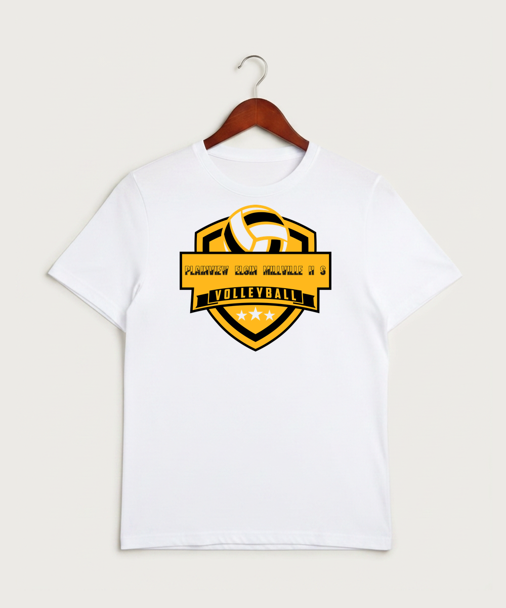 Plainview Elgin Millville H S Volleyball (Girls) - White Sport-Tek PosiCharge Competitor Tee. ST350