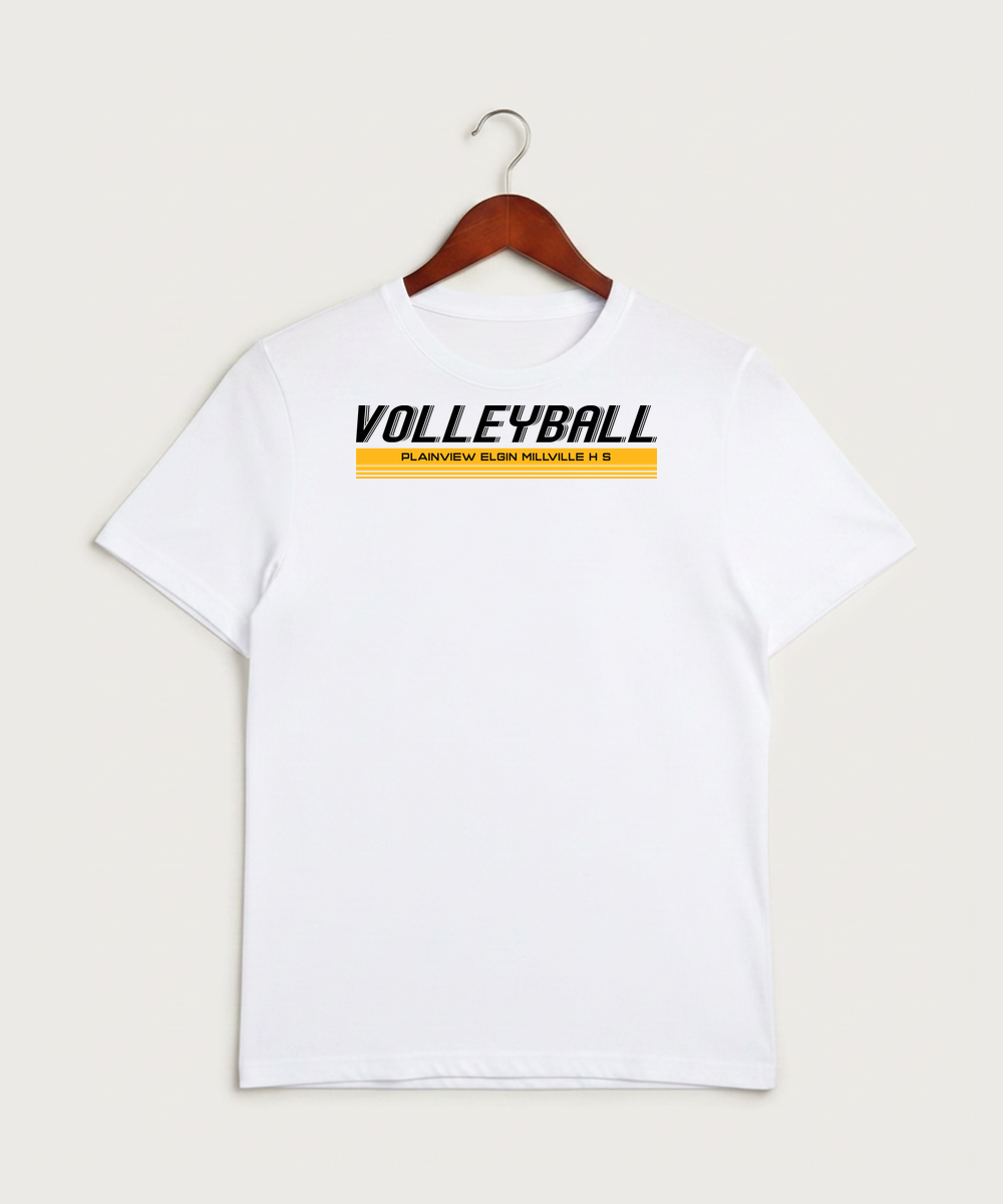 Plainview Elgin Millville H S Volleyball (Girls) - White Sport-Tek PosiCharge Competitor Tee. ST350