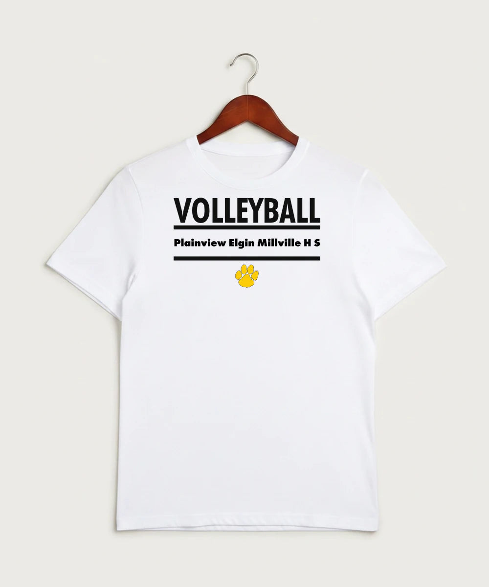 Plainview Elgin Millville H S Volleyball (Girls) - White Sport-Tek PosiCharge Competitor Tee. ST350
