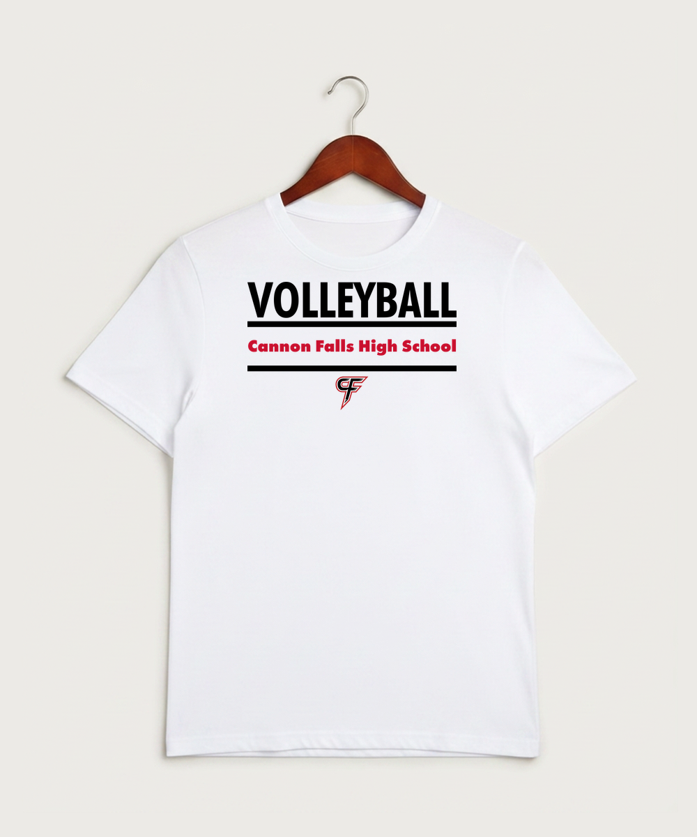 Cannon Falls High School Volleyball (Girls) - White Sport-Tek PosiCharge Competitor Tee. ST350