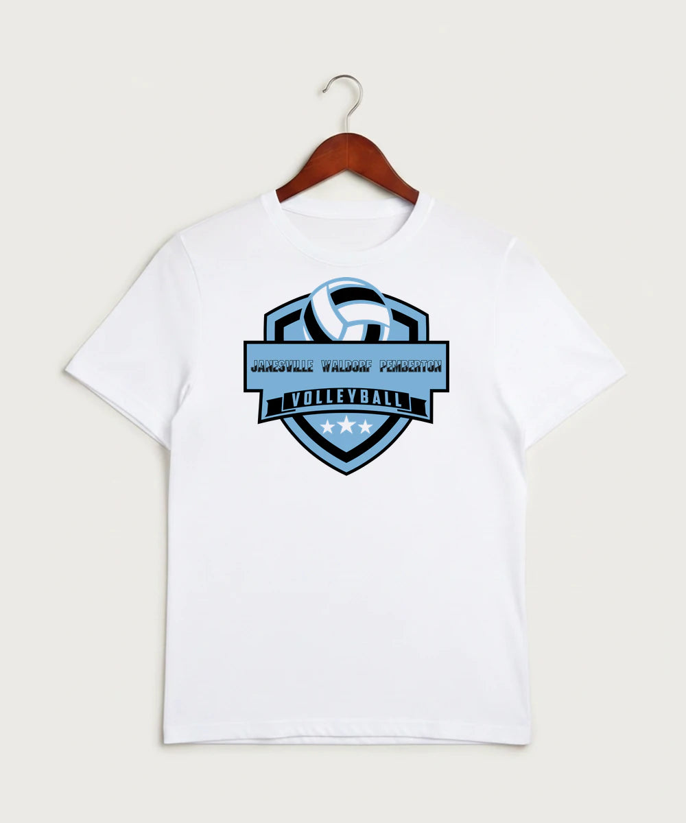 Janesville Waldorf Pemberton Volleyball (Girls) - White Sport-Tek PosiCharge Competitor Tee. ST350