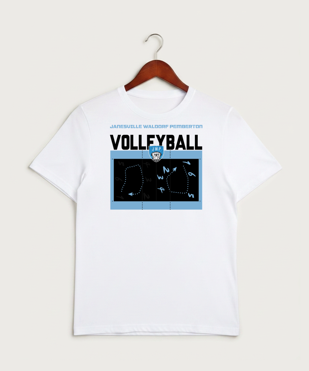 Janesville Waldorf Pemberton Volleyball (Girls) - White Sport-Tek PosiCharge Competitor Tee. ST350