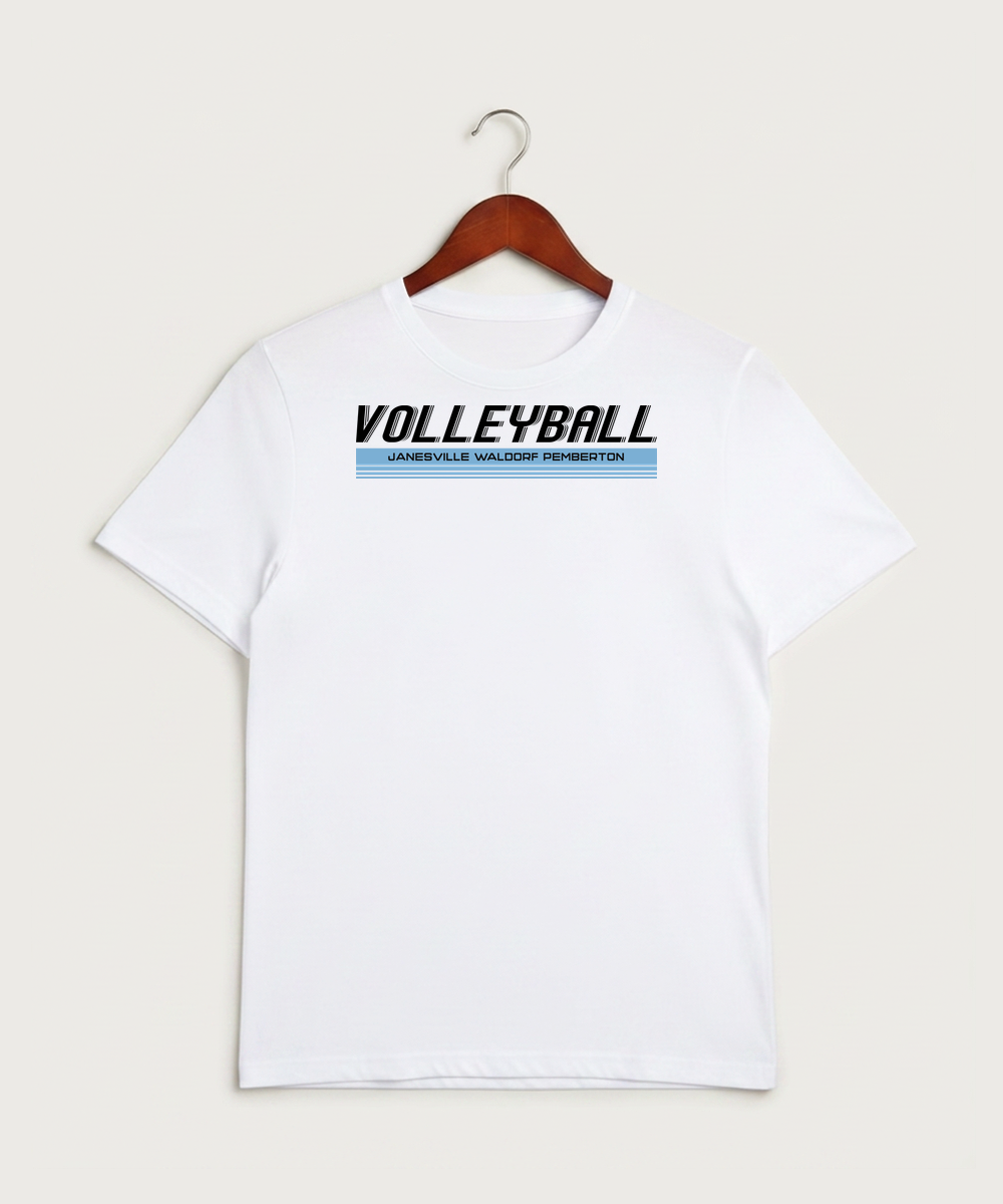 Janesville Waldorf Pemberton Volleyball (Girls) - White Sport-Tek PosiCharge Competitor Tee. ST350