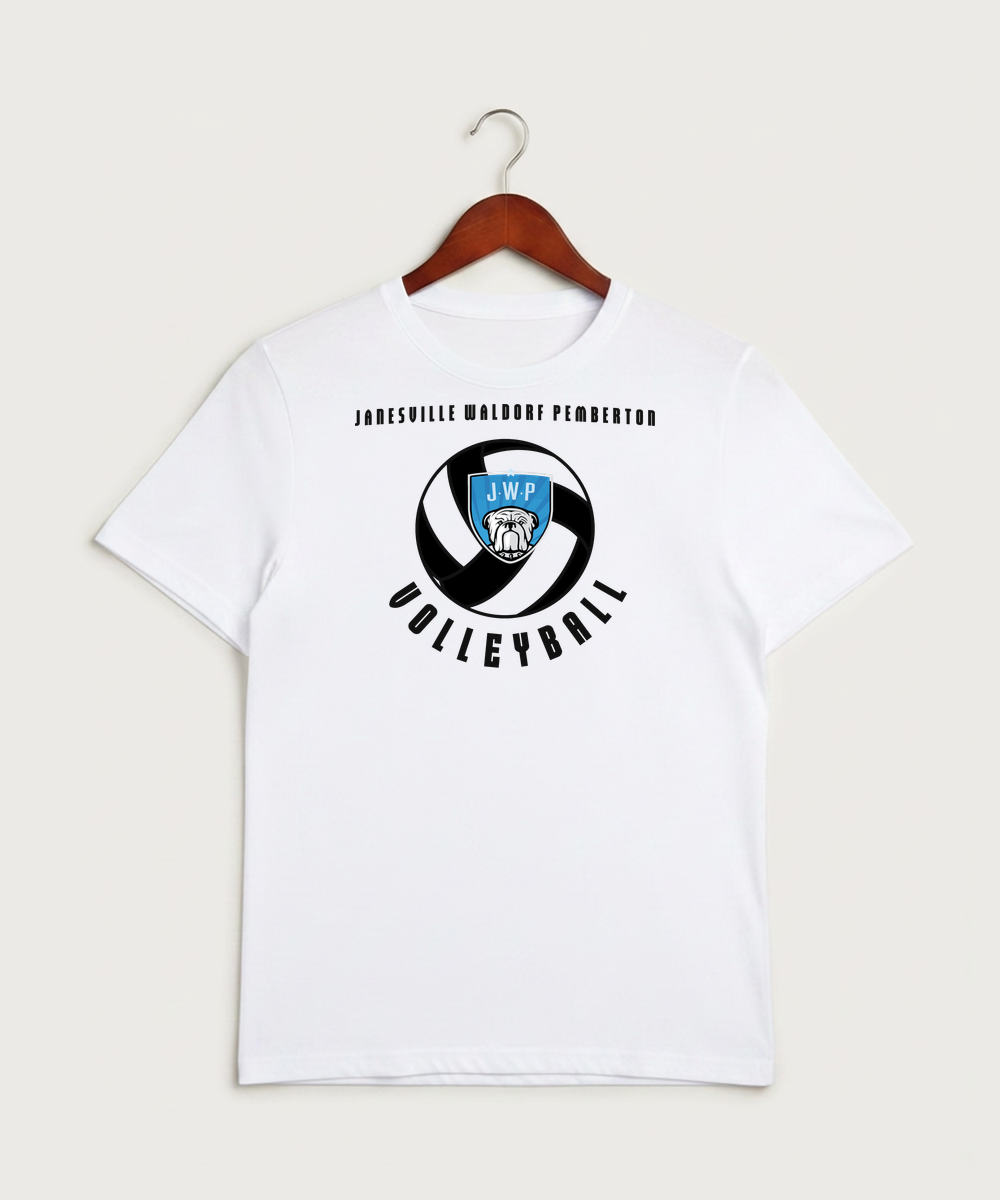 Janesville Waldorf Pemberton Volleyball (Girls) - White Sport-Tek PosiCharge Competitor Tee. ST350