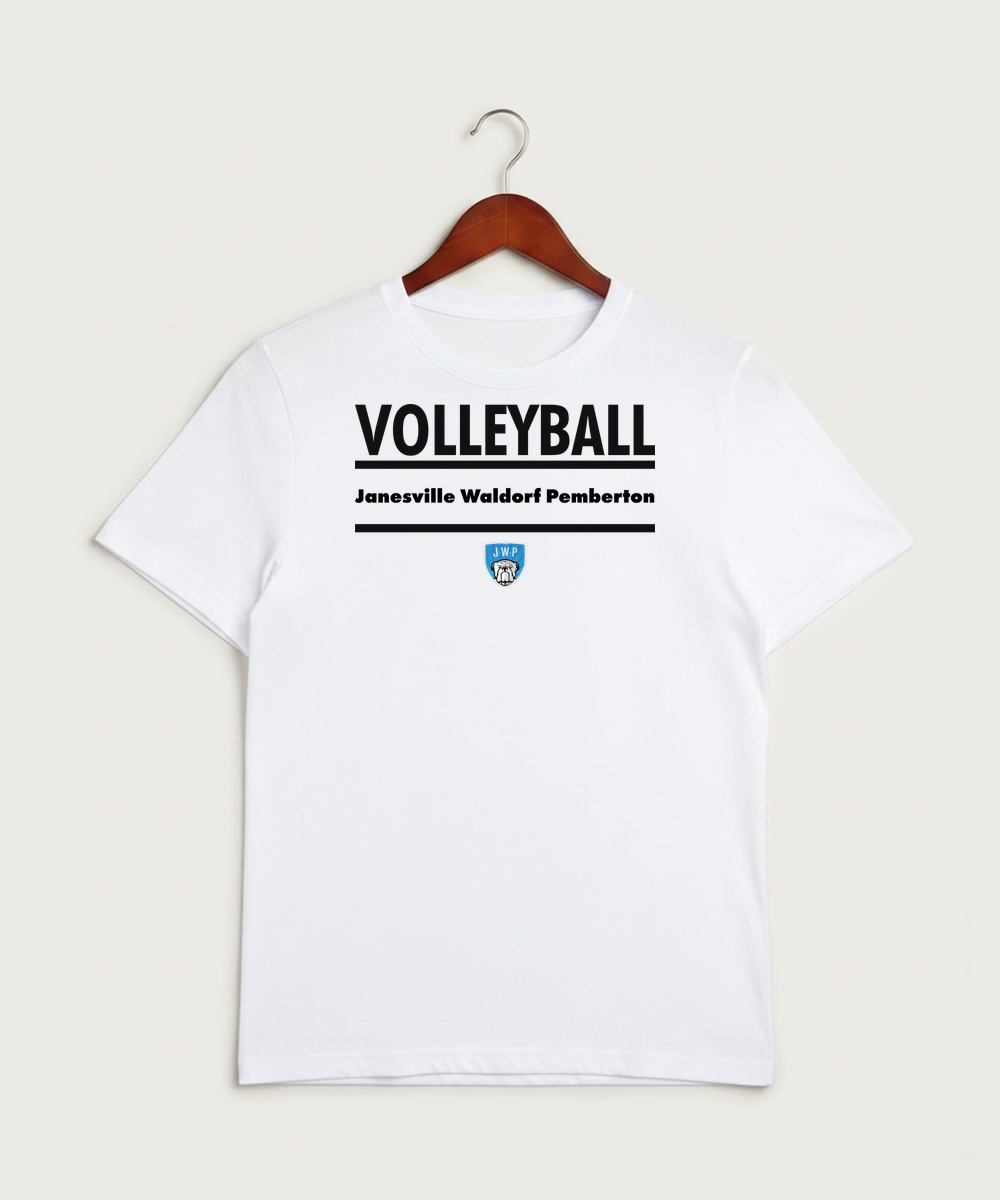 Janesville Waldorf Pemberton Volleyball (Girls) - White Sport-Tek PosiCharge Competitor Tee. ST350