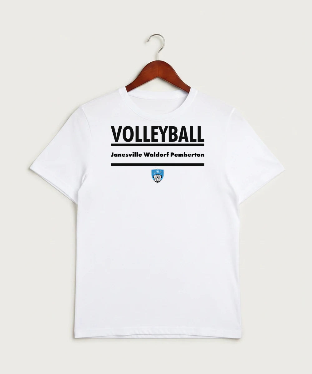 Janesville Waldorf Pemberton Volleyball (Girls) - White Sport-Tek PosiCharge Competitor Tee. ST350