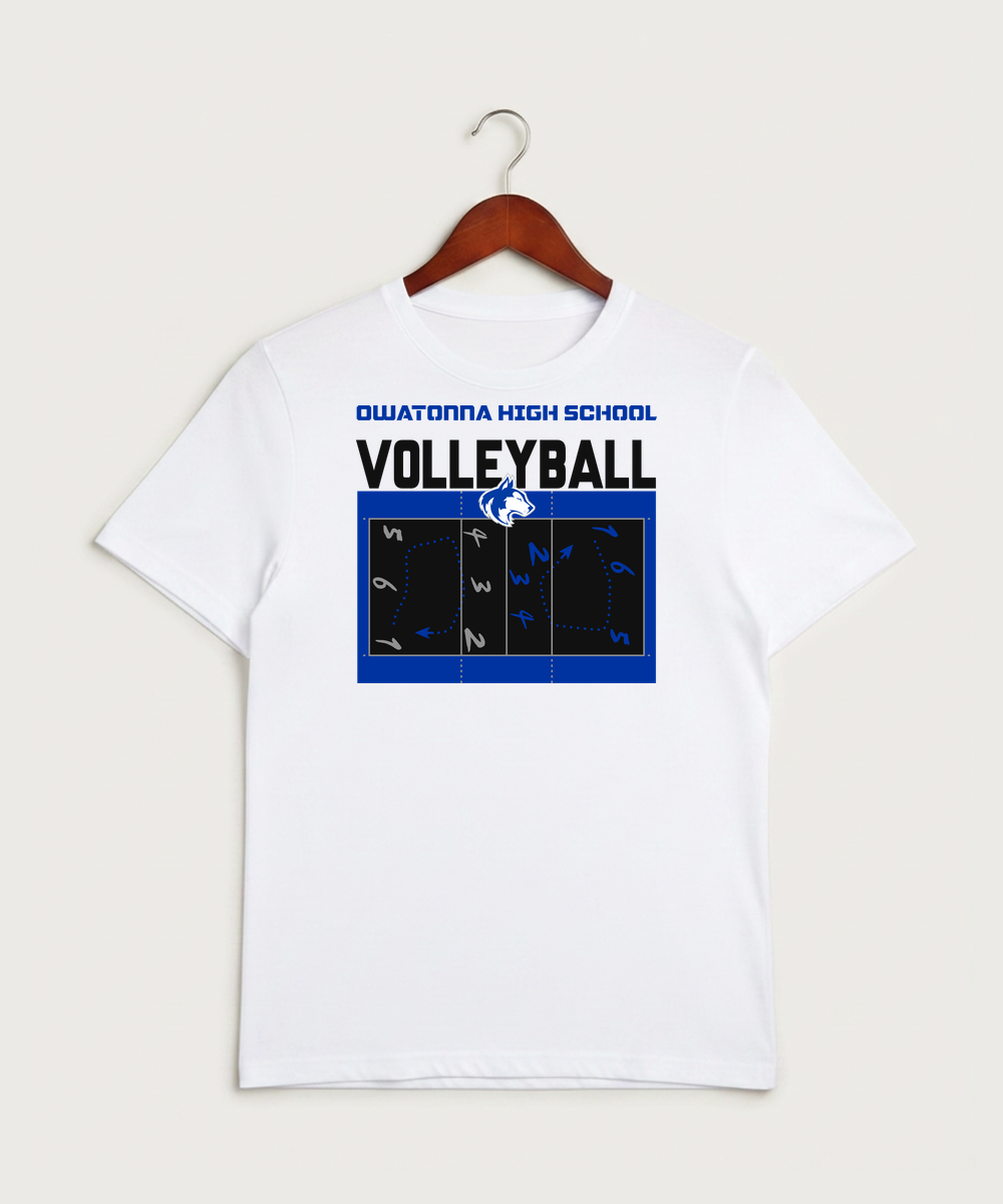 Owatonna High School Volleyball (Girls) - White Sport-Tek PosiCharge Competitor Tee. ST350