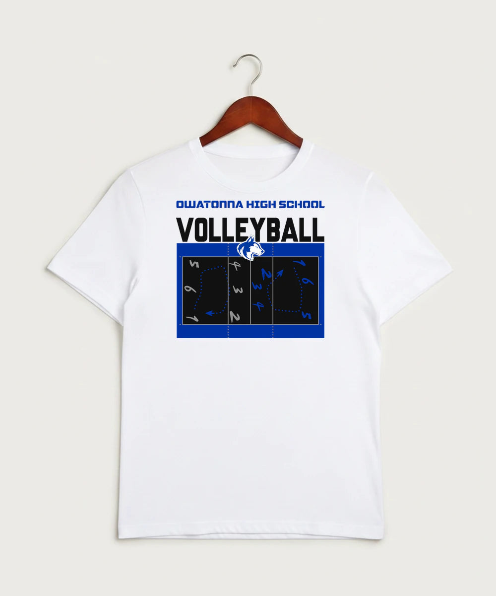 Owatonna High School Volleyball (Girls) - White Sport-Tek PosiCharge Competitor Tee. ST350