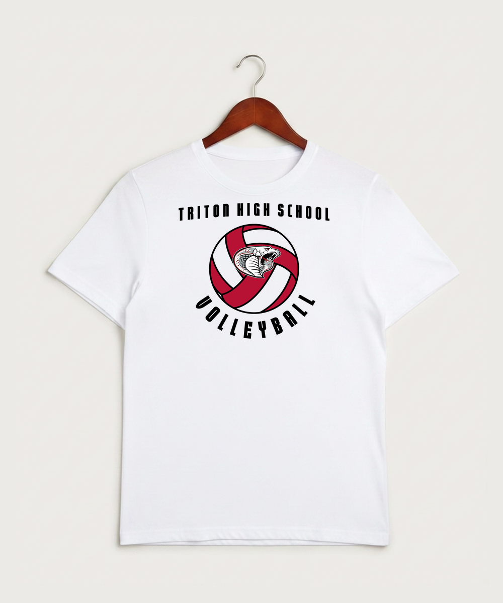 Triton High School Volleyball (Girls) - White Sport-Tek PosiCharge Competitor Tee. ST350
