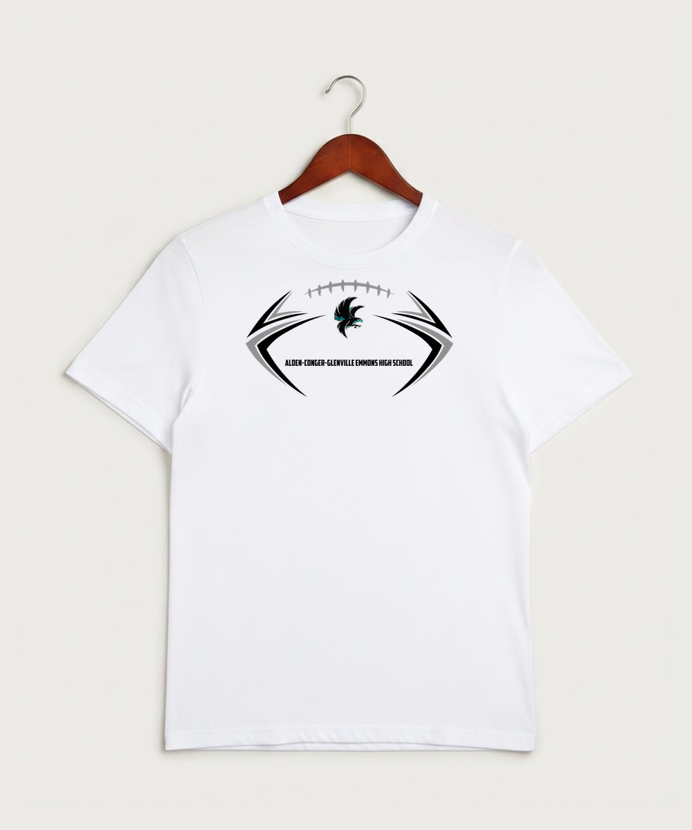 Alden-Conger-Glenville Emmons High School Football (Boys) - White Sport-Tek PosiCharge Competitor Tee. ST350