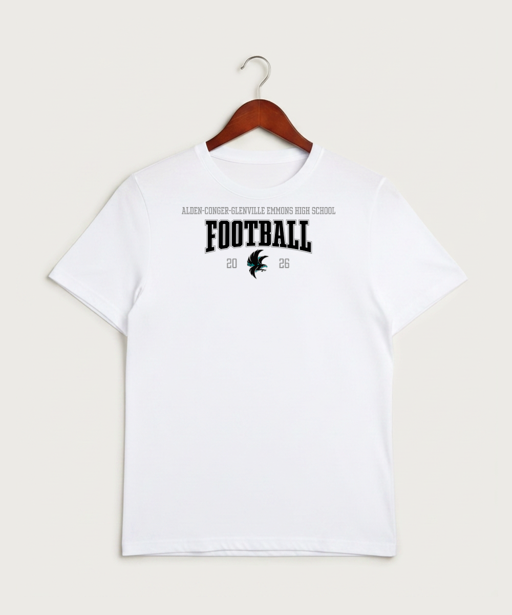 Alden-Conger-Glenville Emmons High School Football (Boys) - White Sport-Tek PosiCharge Competitor Tee. ST350