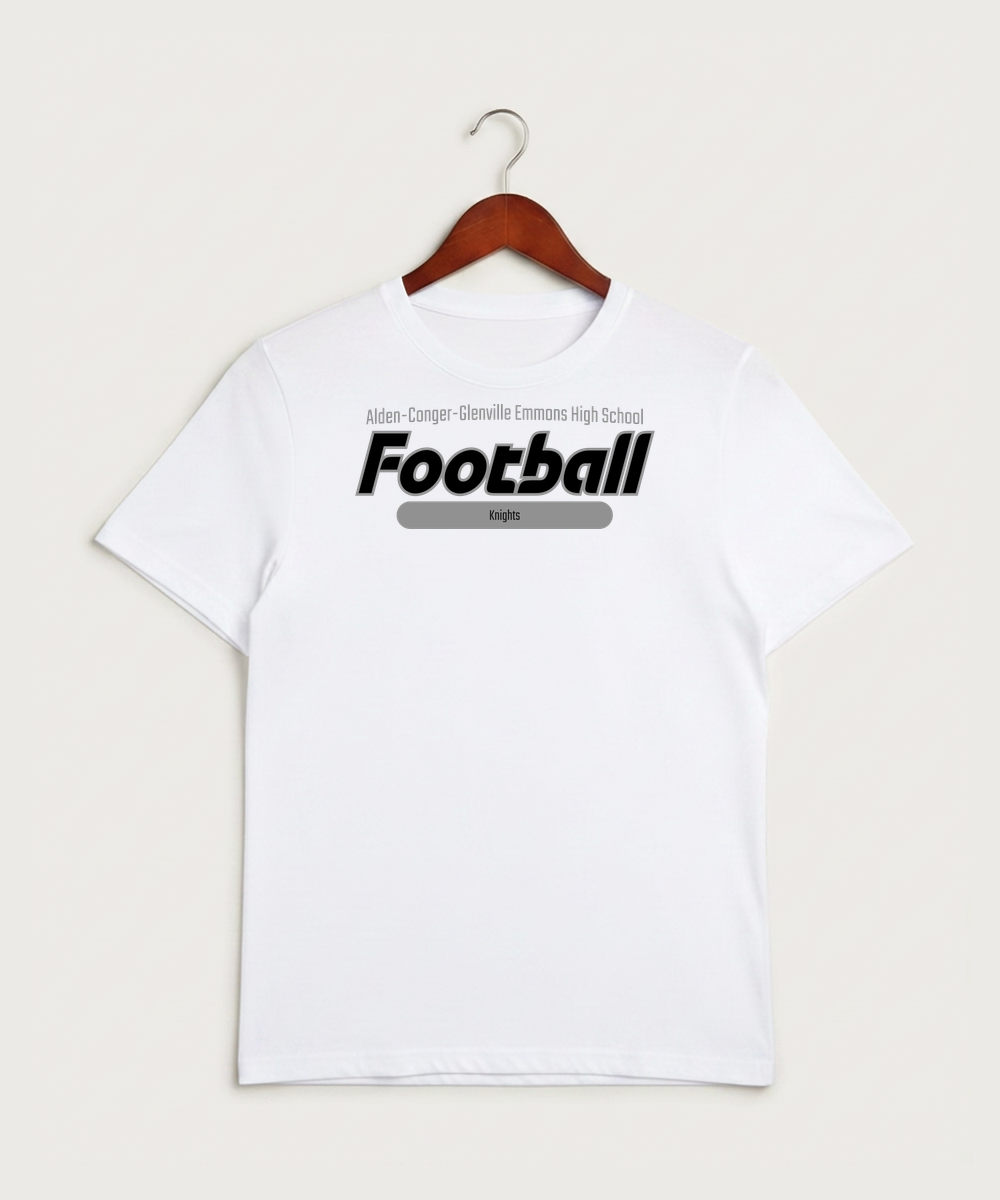 Alden-Conger-Glenville Emmons High School Football (Boys) - White Sport-Tek PosiCharge Competitor Tee. ST350