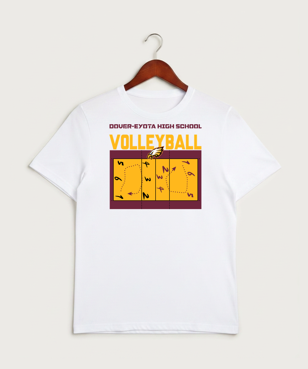 Dover-Eyota High School Volleyball (Girls) - White Sport-Tek PosiCharge Competitor Tee. ST350