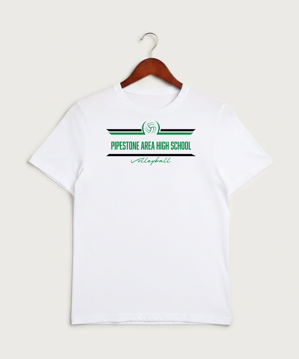 Pipestone Area High School Volleyball (Girls) - White Sport-Tek PosiCharge Competitor Tee. ST350