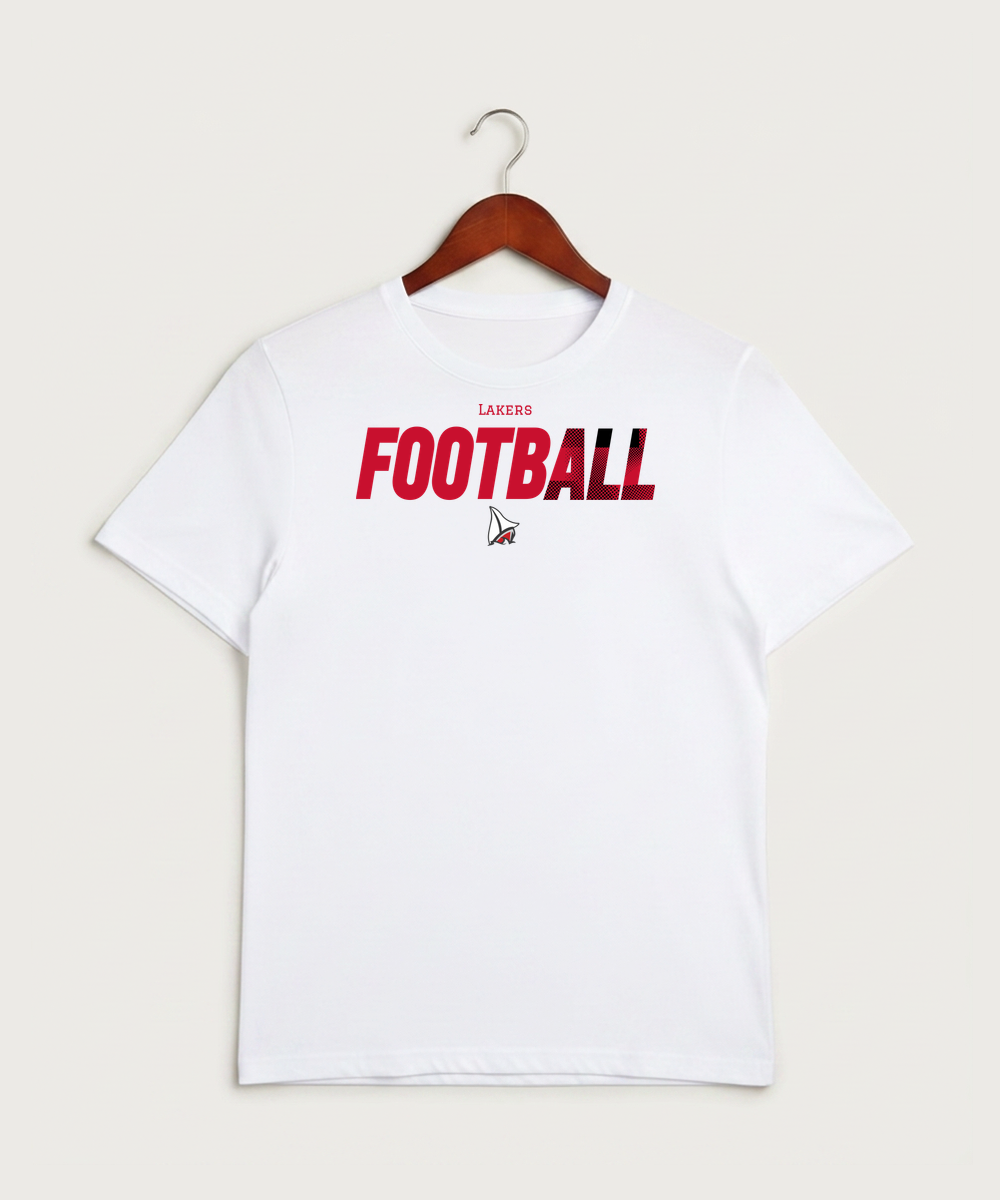 Detroit Lakes Community High School Football (Boys) - White Sport-Tek PosiCharge Competitor Tee. ST350