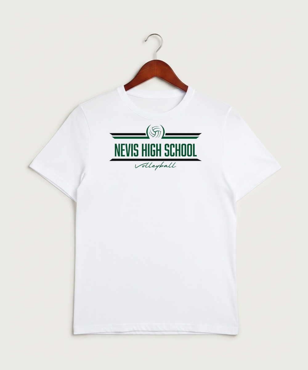 Nevis High School Volleyball (Girls) - White Sport-Tek PosiCharge Competitor Tee. ST350