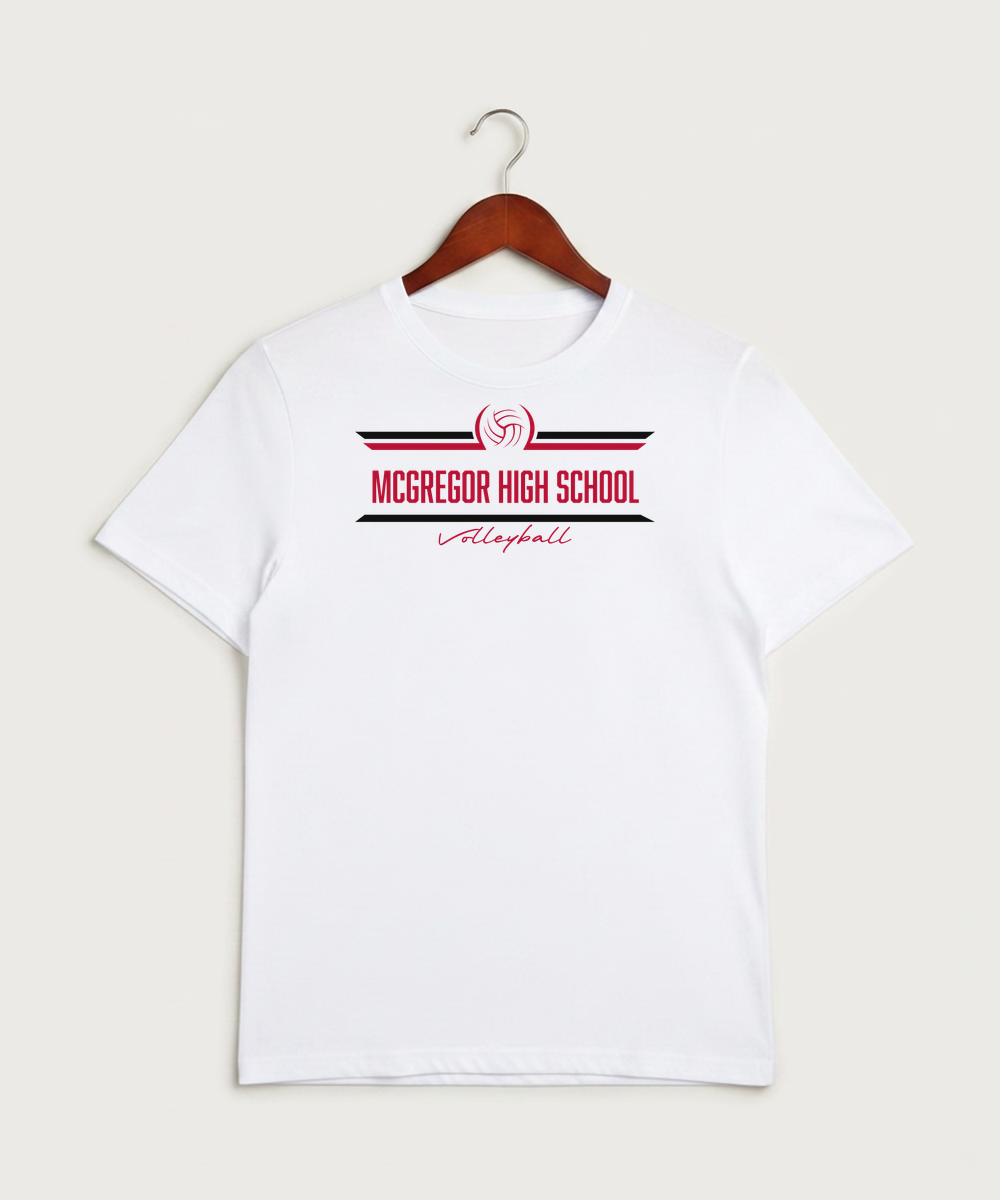Mcgregor High School Volleyball (Girls) - White Sport-Tek PosiCharge Competitor Tee. ST350