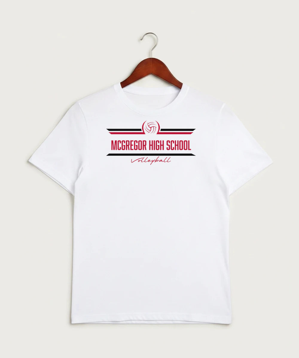 Mcgregor High School Volleyball (Girls) - White Sport-Tek PosiCharge Competitor Tee. ST350