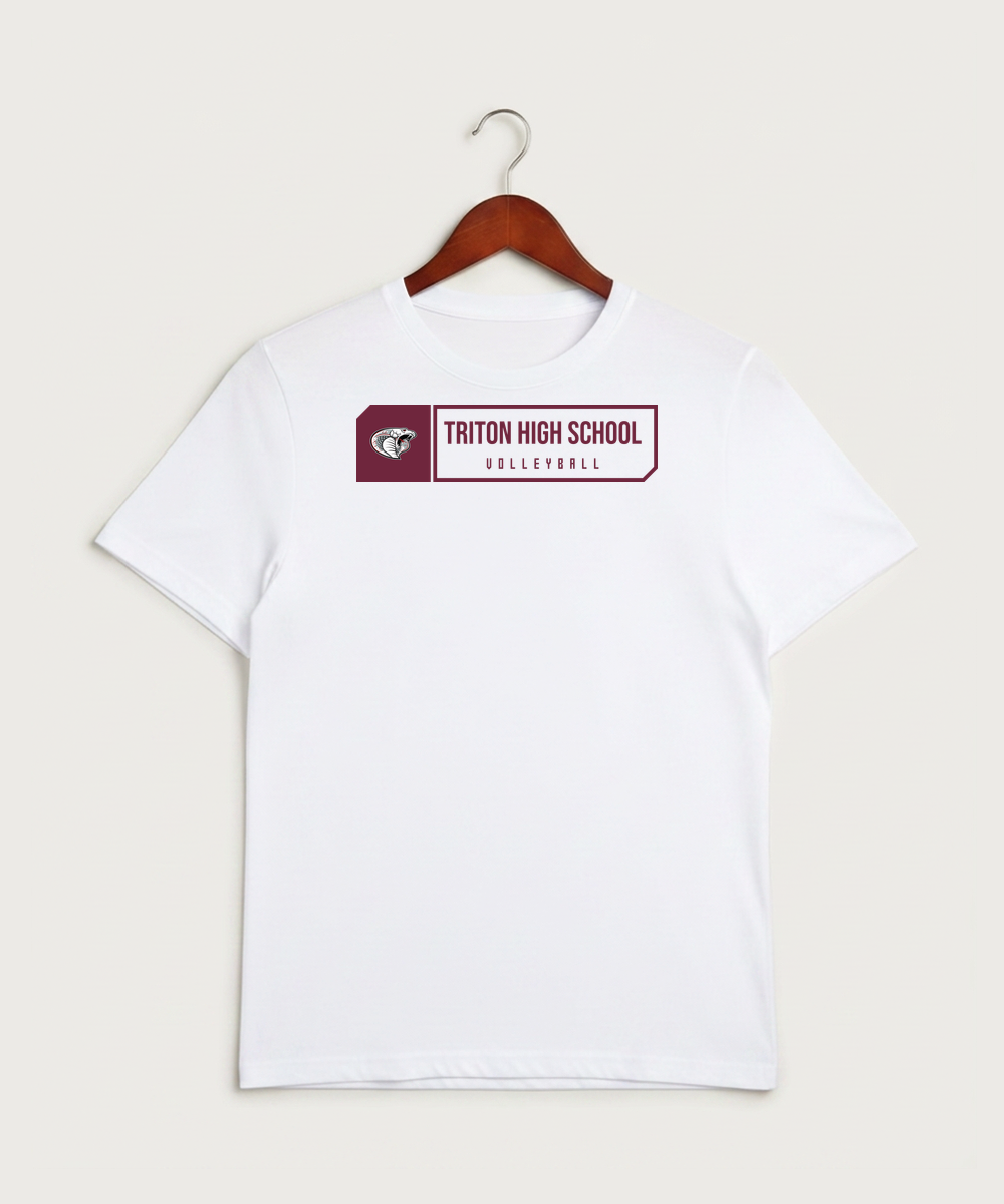 Triton High School Volleyball (Girls) - White Sport-Tek PosiCharge Competitor Tee. ST350