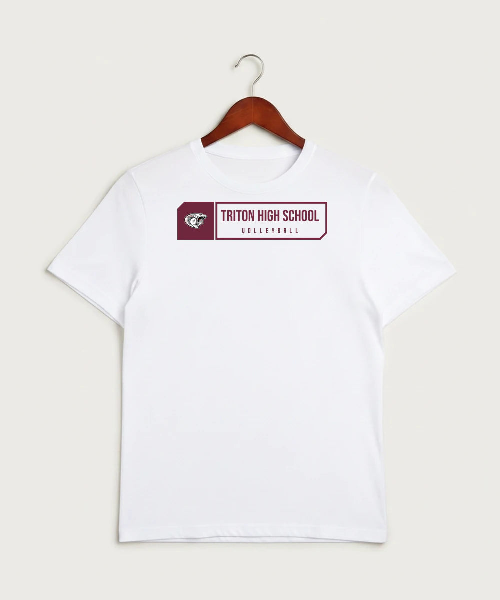 Triton High School Volleyball (Girls) - White Sport-Tek PosiCharge Competitor Tee. ST350