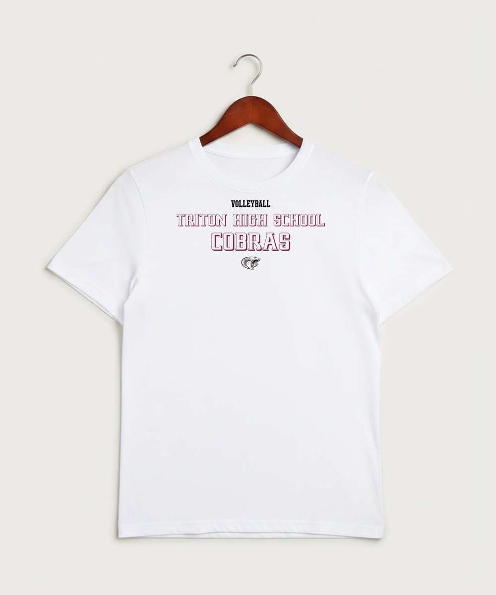 Triton High School Volleyball (Girls) - White Sport-Tek PosiCharge Competitor Tee. ST350