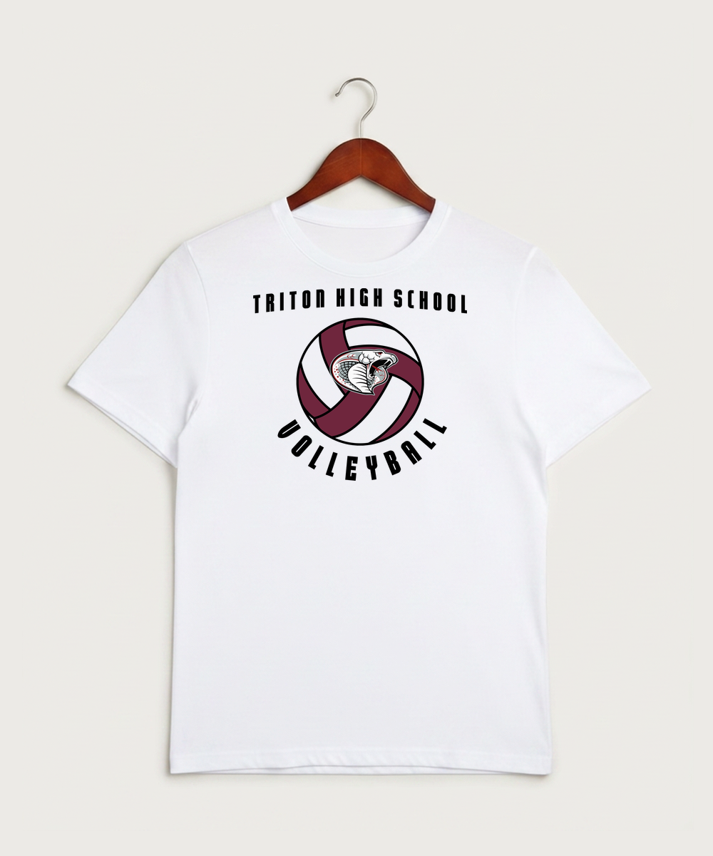 Triton High School Volleyball (Girls) - White Sport-Tek PosiCharge Competitor Tee. ST350