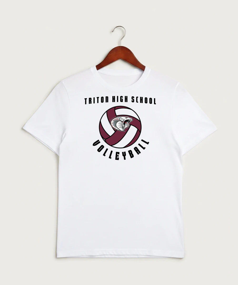 Triton High School Volleyball (Girls) - White Sport-Tek PosiCharge Competitor Tee. ST350