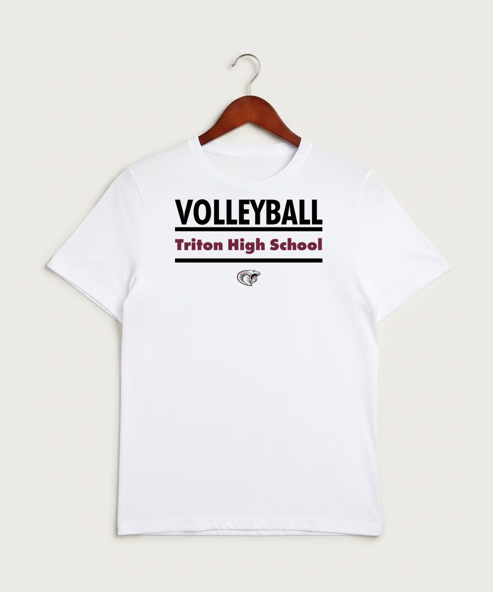 Triton High School Volleyball (Girls) - White Sport-Tek PosiCharge Competitor Tee. ST350