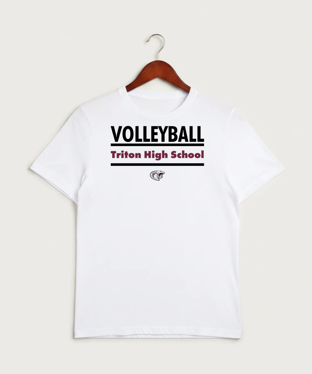 Triton High School Volleyball (Girls) - White Sport-Tek PosiCharge Competitor Tee. ST350