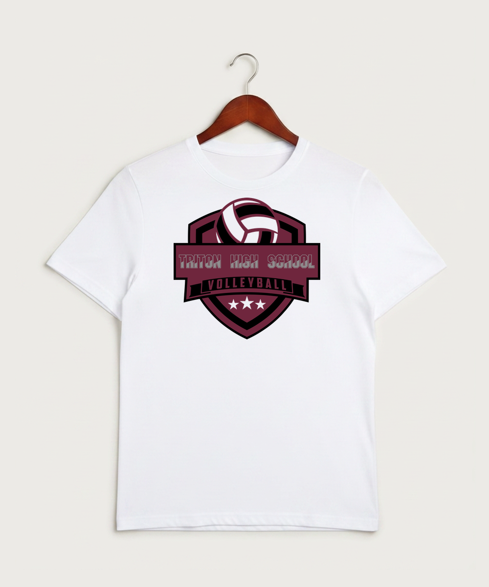 Triton High School Volleyball (Girls) - White Sport-Tek PosiCharge Competitor Tee. ST350
