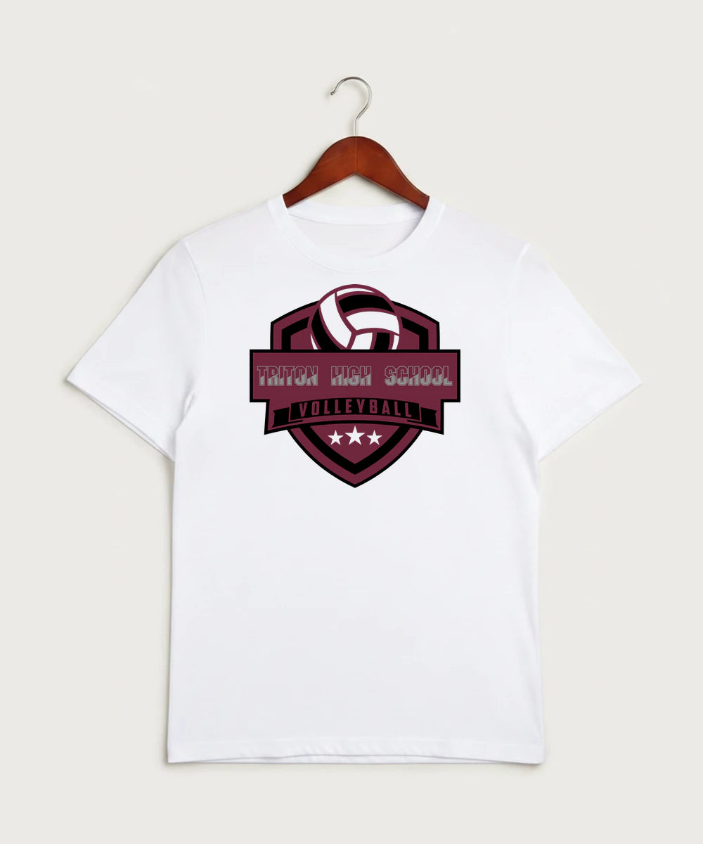 Triton High School Volleyball (Girls) - White Sport-Tek PosiCharge Competitor Tee. ST350