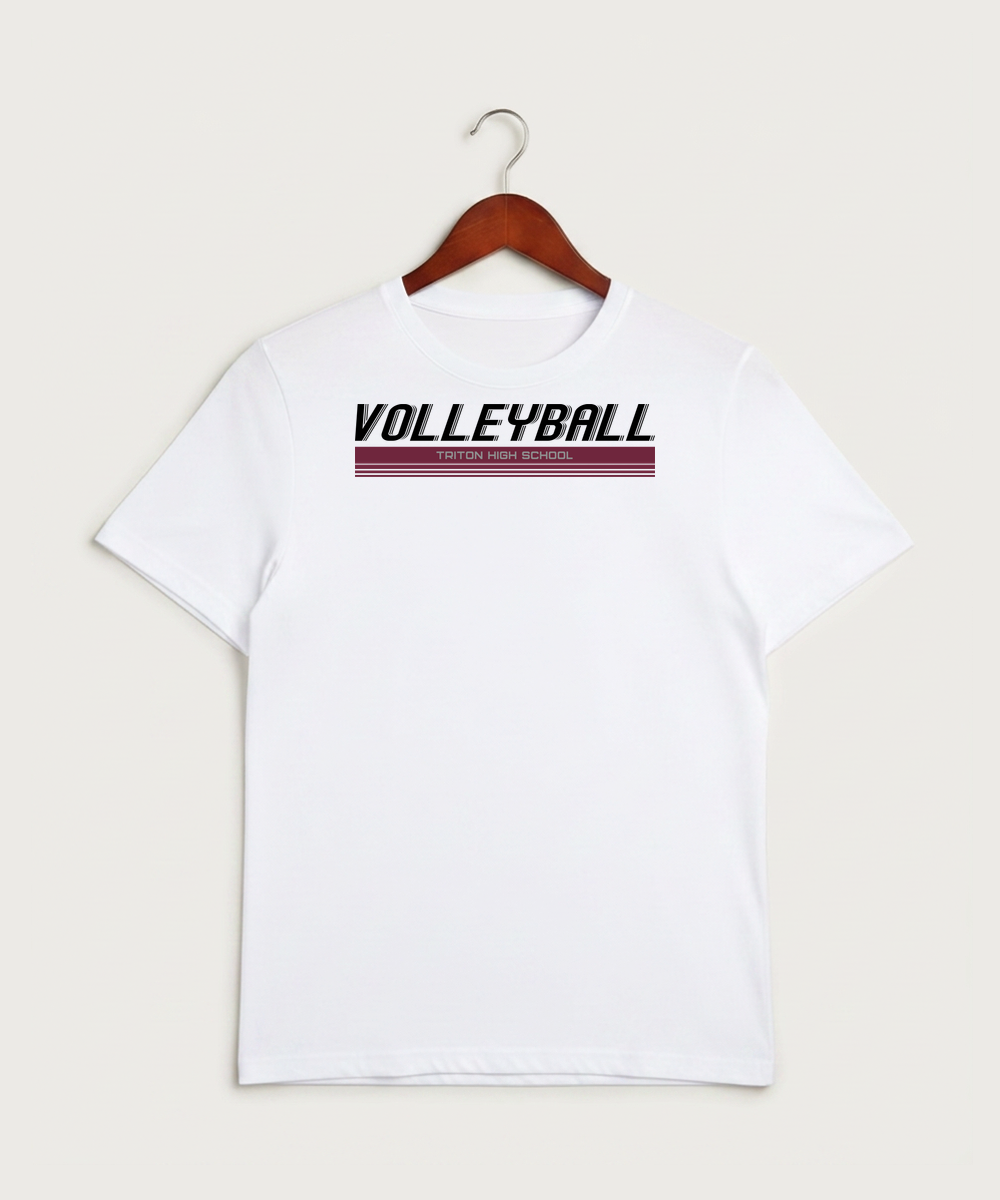 Triton High School Volleyball (Girls) - White Sport-Tek PosiCharge Competitor Tee. ST350
