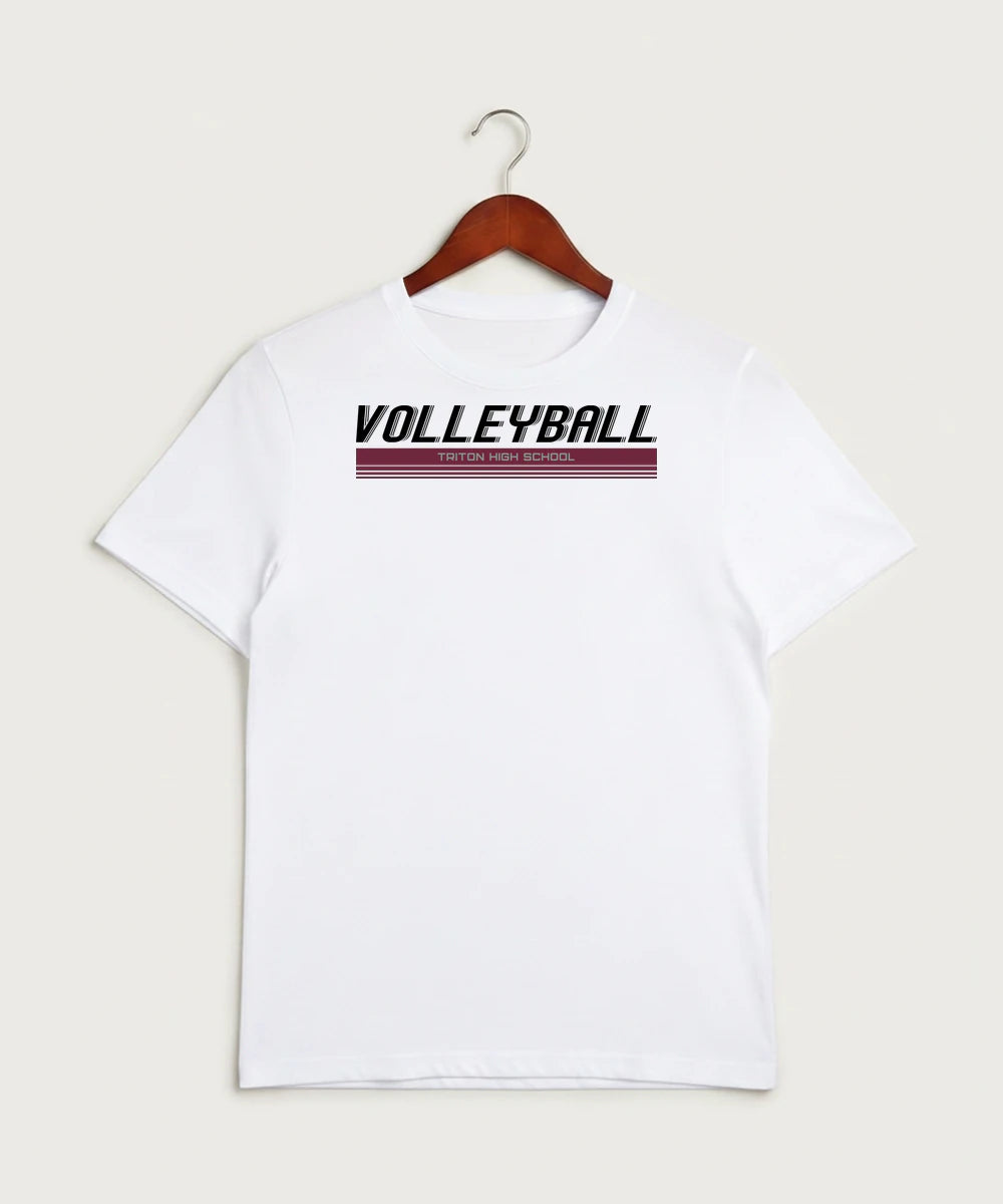 Triton High School Volleyball (Girls) - White Sport-Tek PosiCharge Competitor Tee. ST350