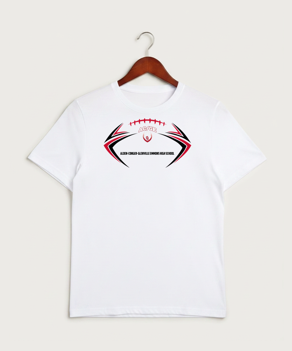 Alden-Conger-Glenville Emmons High School Football (Boys) - White Sport-Tek PosiCharge Competitor Tee. ST350